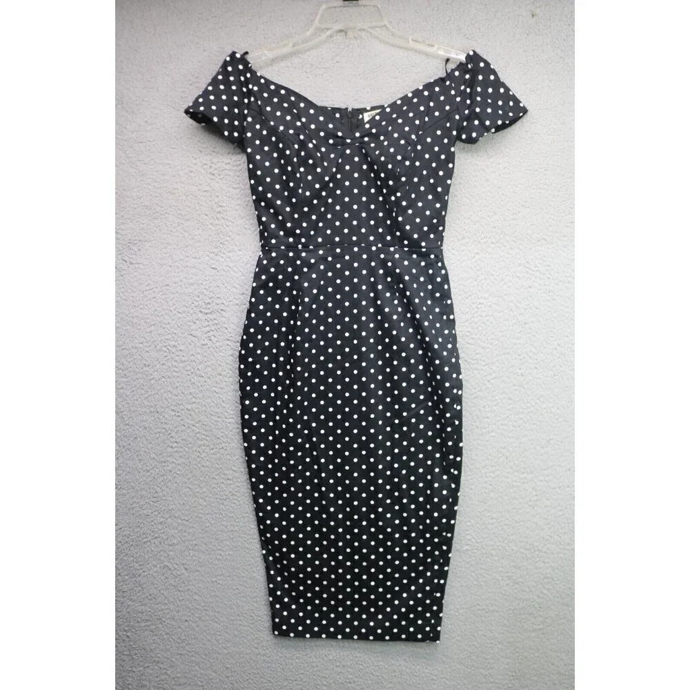 Polka Dot Off-Shoulder Midi Dress